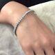 3mm White Diamond Tennis 925 Silver Bracelet-5.25 Ct Unisex Video 7.5 Inches