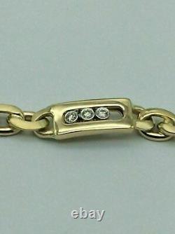 4Ct Round Cut Lab Created Diamond Men's Lab Bracelet 14K Yellow Gold Finish