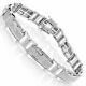 4ct Round Simulated Diamond Engagement Men's Bracelet White Gold Plated