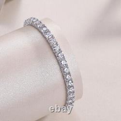 4MM 0.3 Ct Round Cut VVS1/D Moissanite Tennis Bracelet Women 925 Sterling Silver