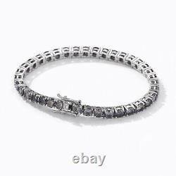 4MM Gray VVS Moissanite Tennis Chain Bracelet 925 Sterling Silver Pass Tester
