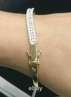 4.00Ct Round Cut Diamond VVS1/D Tennis Bracelet 14K White Gold Over 7.25
