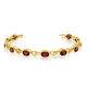4.00 Ct Oval Cut Diamond & Red Sapphire Link Bracelet 14k Yellow Gold Over 7.25
