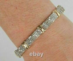 4.50Ct Round Cut VVS1/D Diamond Woman's Bracelet In Solid 14k Yellow Gold Finish