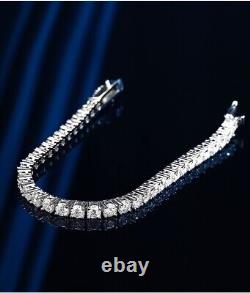 4mm D VVS1 Moissanite Tennis Chain Bracelet for Women Men 925 Sterling Silver