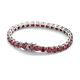 4mm Garnet Black Color Moissanite Tennis Bracelet For Women 925 Sterling Silver