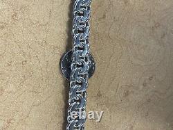 50.5 Grams 925 Sterling Silver chino link bracelet Solid Handmade 12mm 8 Inch 8