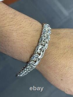 50.5 Grams 925 Sterling Silver chino link bracelet Solid Handmade 12mm 8 Inch 8
