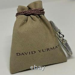 $525 David Yurman 925 Sterling Silver 5mm Cable Buckle Bracelet with 18K Gold