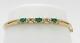 5ct Oval Cut Lab Created Emerald & Diamond Bracelet 14k Gold Finish Silver