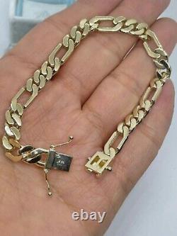 5Ct Round Cut Lab Created Diamond Men's Bracelet 14K Yellow Gold Plated Silver