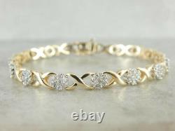 5Ct Round Cut VVS1 XO Diamond Created Tennis Bracelet 14k In Yellow Gold Finish