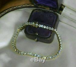 5.00 Carat Round Cut Ladies VVS1 Diamond Tennis Bracelet 14k Yellow Gold Over 7