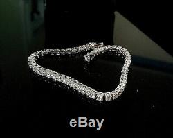 5.00 Carat Round Cut VVS1 Diamond Tennis Bracelet 14k White Gold Over 7