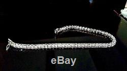 5.00 Carat Round Cut VVS1 Diamond Tennis Bracelet 14k White Gold Over 7