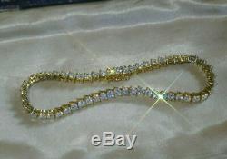 5.00 Carat Round Cut VVS1 Diamond Tennis Ladies Bracelet 14k Yellow Gold Over 7
