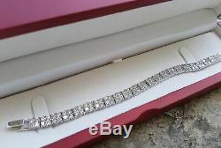 5.00 Ct Diamond Tennis Bracelet 7.25 Round Cut Diamonds 14K White Gold Over