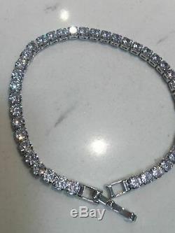 5.00 Ct Diamond Tennis Bracelet 7 Round Cut Diamonds 14K White Gold Over