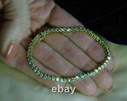 5.00 Ct Round VVS1 Brilliant Diamond Tennis Ladies Bracelet 14k Yellow Gold Over
