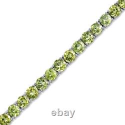 5.0mm Peridot Tennis Bracelet in Solid 925 Sterling Silver Women's Jewelry