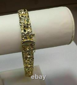 5.50 Ct Round Lab Created Diamond 14K Yellow Gold Fn Stunning Nugget Bracelet