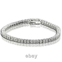 5 CT Women's Tennis Bracelet with genuine diamonds in white gold finish