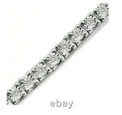 5 CT Women's Tennis Bracelet with genuine diamonds in white gold finish