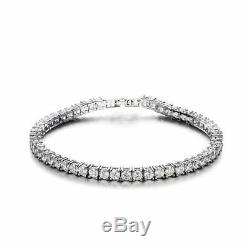 5 Ct Diamond Tennis Bracelet 7.25'' One Row Round Diamonds 14K White Gold Finish