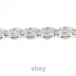 5 ct Marquise Simulated Diamond Tennis Bracelet 14k White Gold Plated Silver 7