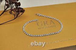 5ct/8ct/13ct/17 Moissanite Tennis Bracelet Gold Plated Sterling Silver men women