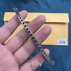 5mm Black VVS1 Round Moissanite Tennis Bracelet 925 Sterling Silver Pass Tester