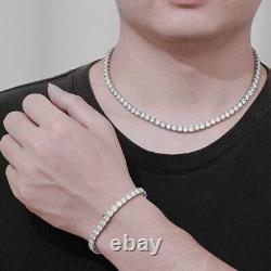 5mm Moissanite Tennis Chain Bracelet Women Men 925 Sterling Silver Pass Tester