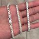 5mm Real 925 Franco Sterling Silver Solid Chain Bracelet Diamond Cut Italy