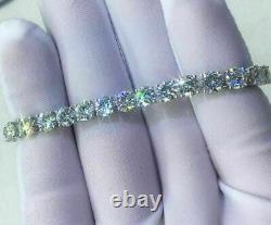 6CT Round Cut Simulated Diamond White Gold Plated Women's Tennis Bracelet