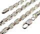 6mm Solid 925 Sterling Silver Diamond Cut Rope Chain Bracelet Or Necklace Italy