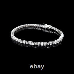 6.00TCW Round Cut Created Diamond 8 Tennis Bracelet 925 Sterling Silver 3mm