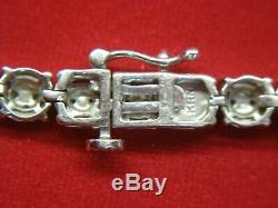6.00 Ct 925 Sterling Silver Round-cut Diamond Bezel Set Tennis Bracelet 7 Inch