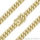 6.4mm Miami Cuban Link 925 Sterling Silver 14k Yellow Gold-plated Chain Bracelet