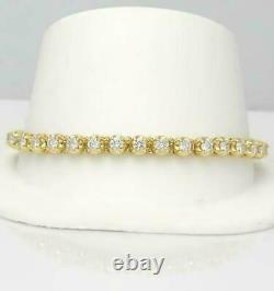 6.50 Ct Round Cut Diamond Link Tennis Ladies Bracelet 7 14K Yellow Gold Over