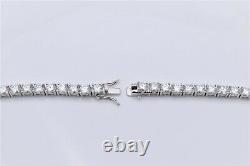 6.5 ct Moissanite Diamond Tennis Bracelet 14k White Gold Sterling Silver 3mm