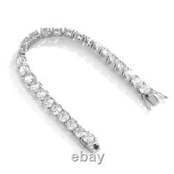 6.5mm D VVS Moissanite Tennis Chain Bracelet 925 Sterling Silver Pass Tester