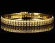 6 Ct Vintage Round-cut Diamond 14k Yellow Gold Over Three Row Tennis Bracelet 8