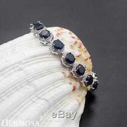 75% OFF 925 Sterling Silver Natural Ocean Blue Sapphire Gemstone Bracelets 7