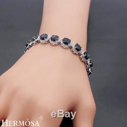 75% OFF 925 Sterling Silver Natural Ocean Blue Sapphire Gemstone Bracelets 7