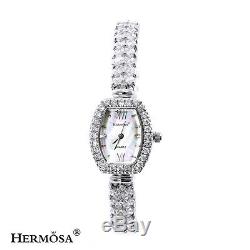 75% OFF Top Fashion Sterling Silver White Topaz Bracelets Jewelry Watch 8,17W