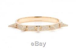 7.00 Carat Round Cut VVS1 Diamond Tennis Bracelet 14k Rose Gold Over 7.25