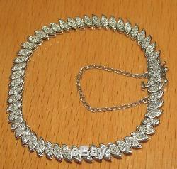 7.00 Carat Round Ladies VVS1 Diamond Tennis Bracelet 14k White Gold Over 7.25