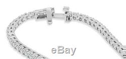 7.00 Ct Round-Cut 14k White Gold Over Diamond Tennis Bracelet D/VVS1 7.25 Inch