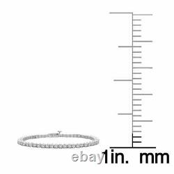7.00 Ct Round Cut D/VVS1 Diamond Tennis Bracelet 7.25 Inch 14K White Gold Over