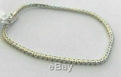 7.00 Ct Round Cut Diamond S-Link Tennis Bracelet 14k White Gold Over 7.25 Inch